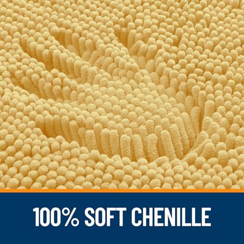 OLANLY Bathroom Rugs 36x24, Extra Soft Absorbent Chenille Bath Rugs - Image 3