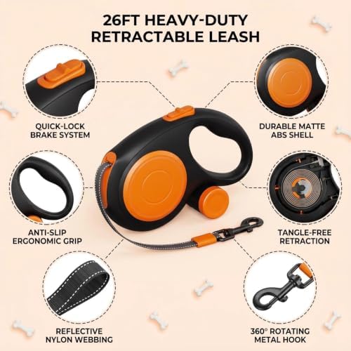 30FT Dual Retractable Dog Leash Leash - Image 5