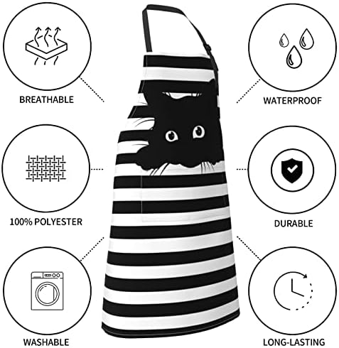 Perinsto Waterproof Apron With 2 Pockets Kitchen Chef Aprons Bibs - Image 6