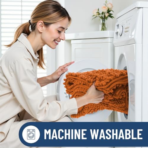 Smiry Bathroom Rugs 36X24, Extra Soft Rubber Backing Chenille Bath Mats - Image 6