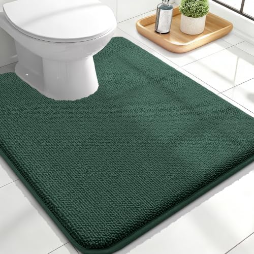 OLANLY Thick Memory Foam Bathroom Toilet Rug U-Shaped 24x20 by OLANLY