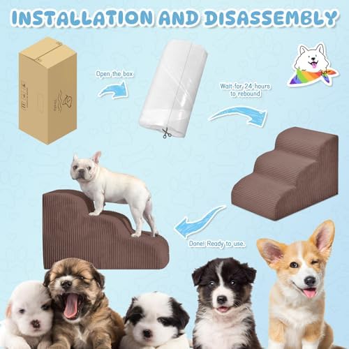 Mesa Lemon 4 Step Dog Stairs Pet Ramp - Image 5