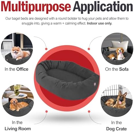 Majestic Pet 40 Inch Suede Calming Dog Bed Washable – Cozy Soft Round Dog Bed - Image 5