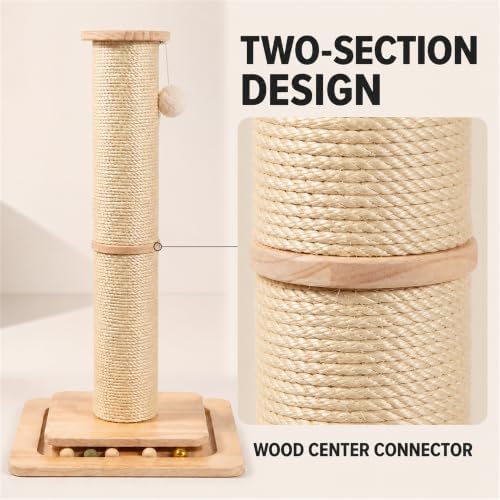 Cat Scratching Post, 4 Inch Large Sisal Scratching Posts - Image 4