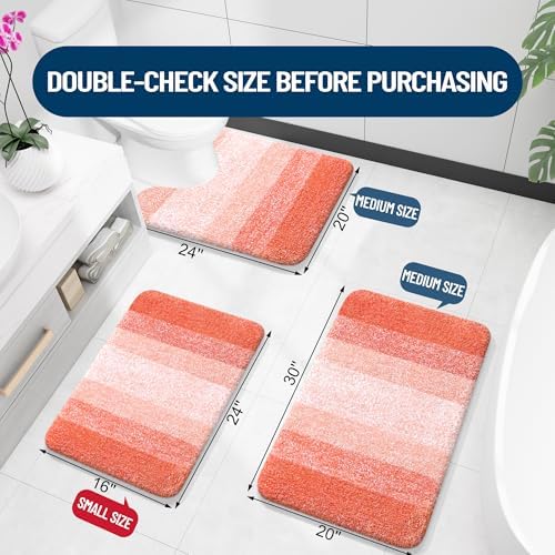 OLANLY Bathroom Runner Rug 47x20, Extra Soft Absorbent Microfiber Bath Rugs - Image 2
