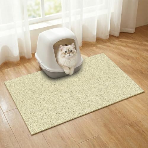 Bohemian Kitty Litter Mat 24"x17", Non-Slip Litter Box Mat, Washable Cat Litter by BLESWIN