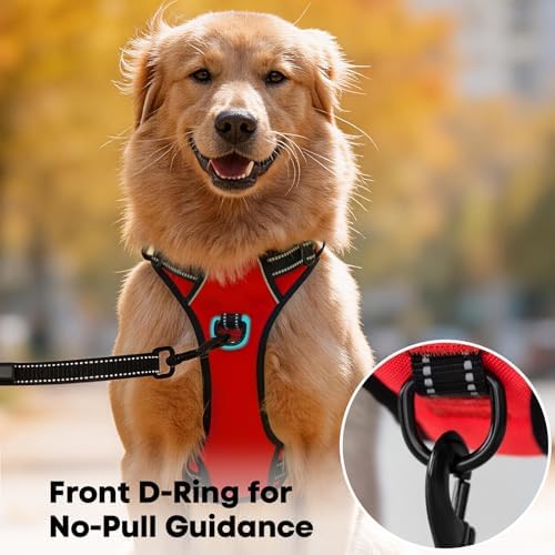 PoyPet No Pull Dog Harness Large, Reflective Vest - Image 2