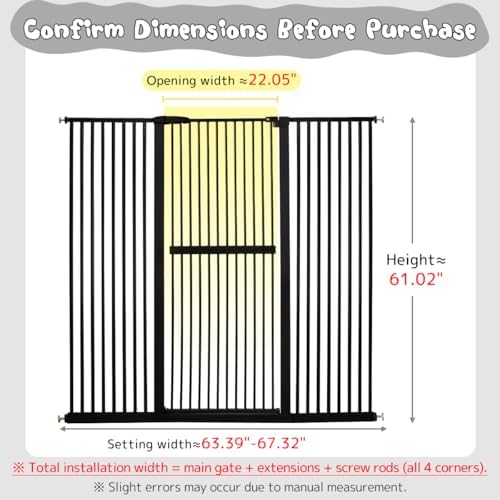 Lumizone 61.02" Extra Tall Pet Gate - Image 2