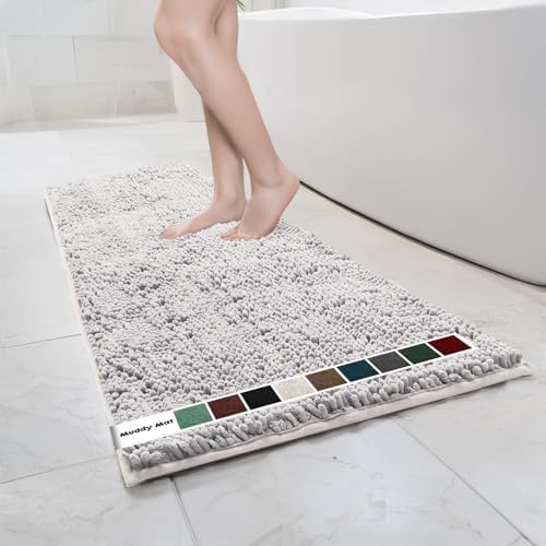 Muddy Mat® | Chenille Bathroom Rugs Quick Dry Microfiber Mats Non Slip Washable by MuddyMat%C2%AE