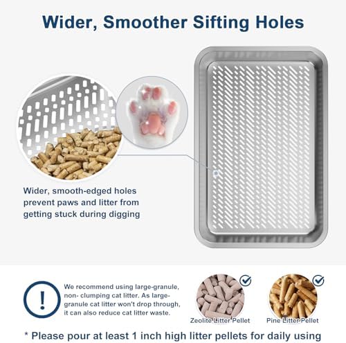 Suzzipaws XL Stainless Steel Sifting Litter Box - Image 3