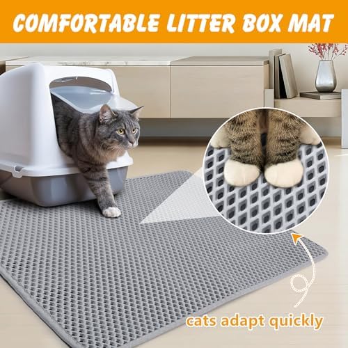 Double Layer Cat Litter Mat, Waterproof Non-Slip, 30 x 24 Inch - Image 2