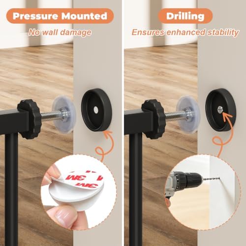 29"-51" Extra Wide Baby Gate, No Drilling Auto Close Dog Gate - Image 5