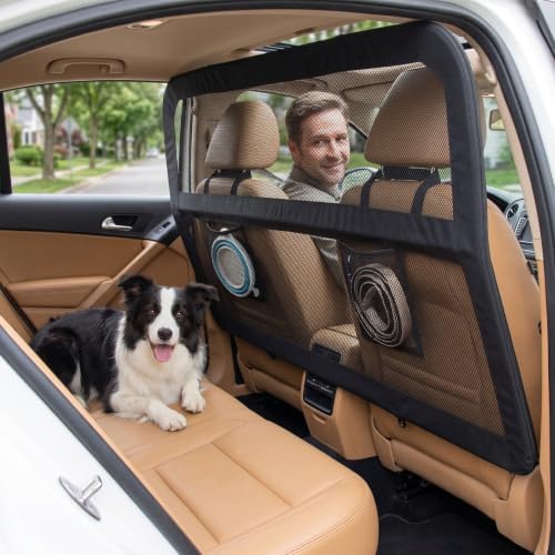 Dog Car Barrier for Cars SUVs Trucks – 50" Wide Pet Divider for Back Seat & by Unknown