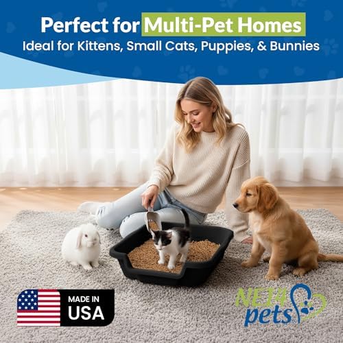 KittyGoHere Senior Cat Litter Box, Small Pan, 2 Pack Black - Image 3