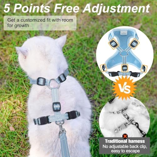 BEAUTYZOO Cat Harness and Leash Set, Escape Proof and Adjustable - Image 4