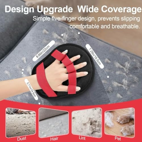 Pet Hair Remover Glove for Dogs & Cats – Reusable Lint and Fur Cleaning Mitt - Image 2