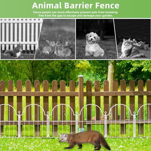 10 Pack White Decorative Garden Fence, 17in x 10ft, - Image 5