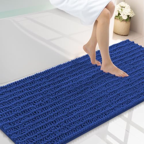 Smiry Bathroom Rugs 59X24, Extra Soft Rubber Backing Chenille Bath Mats by Smiry