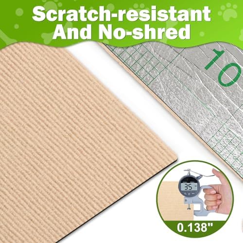 ENONCI 47.2x15.8 Cat Scratcher Mat, Self-Adhesive Wall Corner Cat Scratcher Pad - Image 4