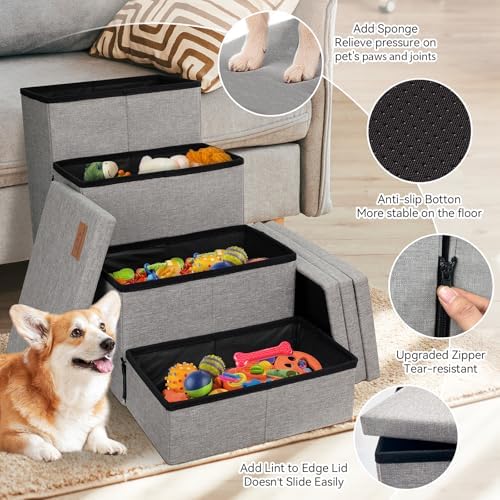 Zerbuger Dog Stairs with Storage - Image 3