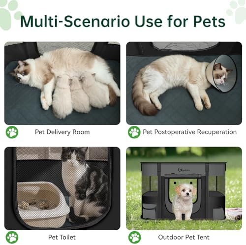 Siedihit 28" Dog Playpen, Cat Puppy Pen, Pet Portable Crate Indoor Outdoor - Image 6