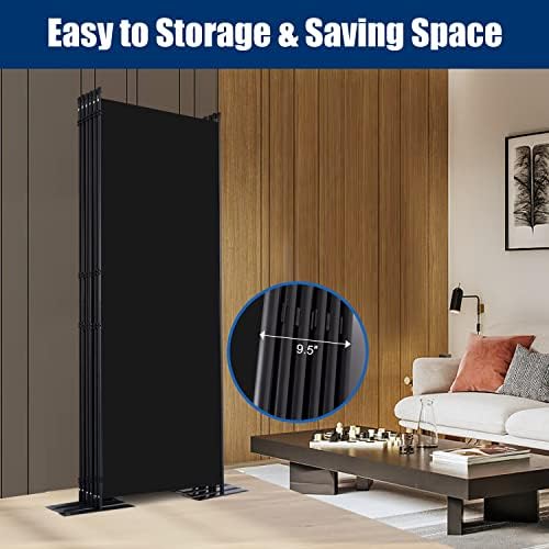 Room Divider 6 Panel-204''Wide, 6FT Room Dividers and Folding Privacy Screen - Image 4