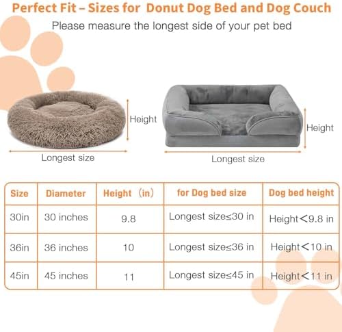 Dog Bed Covers Replacement Washable Waterproof Round Bed Protector - Image 5