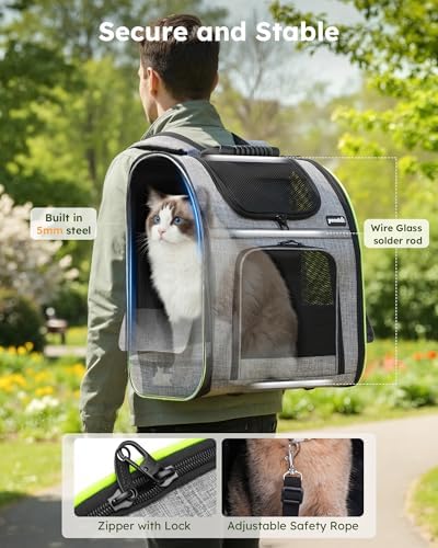 pecute Cat Backpack Expandable, Cat Carrier Backpack Breathable - Image 5