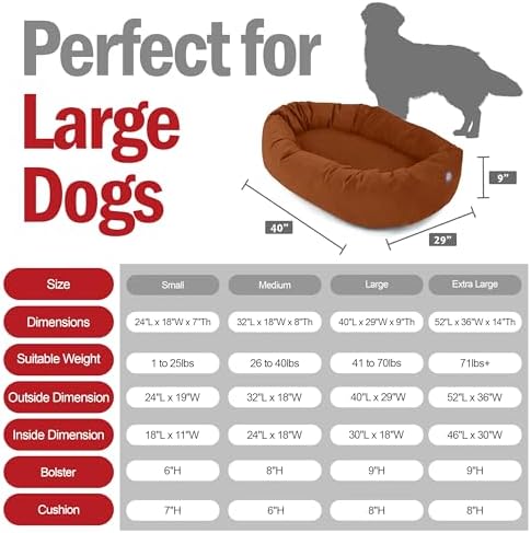 Majestic Pet 40 Inch Suede Calming Dog Bed Washable – Cozy Soft Round Dog Bed - Image 3