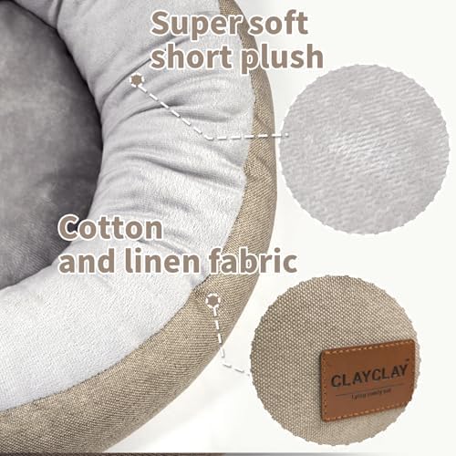 CLAYCLAY Cozy Round Cat Bed – Soft, Comfortable Cushion - Image 6