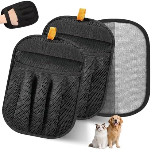 Electrostatic Pet Hair Remover Gloves – 2 Pack Reusable Lint Roller Alternative by Unknown