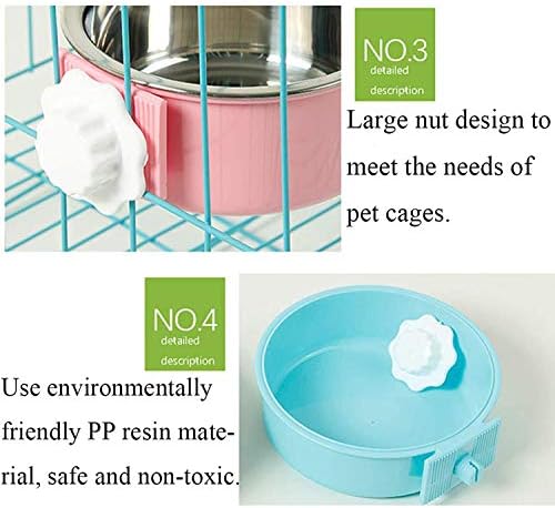 Stainless Steel Removable Pet Food Bowl, Anti-overturn Water Feeder Container - Image 6