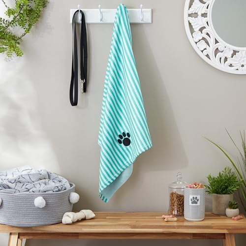 Bone Dry Pet Grooming Towel Collection Absorbent Microfiber X-Large, Striped - Image 6