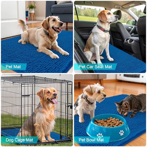 OLANLY Dog Door Mat for Muddy Paws 54x32, Super Absorbent Chenille Mud Mat - Image 7