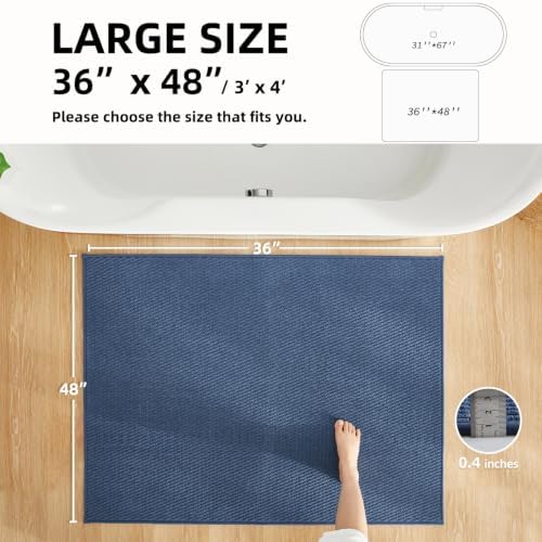 TYUU Large Bathroom Rugs Non Slip Washable Bath Rugs Super Absorbent Bathroom - Image 2