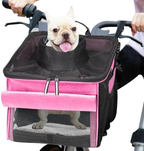 Pet Carrier Bicycle Basket Bag Pet Carrier/Booster Backpack by BARKBAY