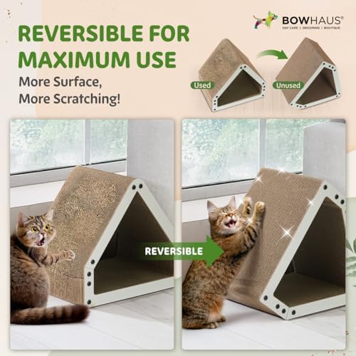 BOWHAUS House Cat Scratcher Lounger, Reversible Scratcher, Durable & - Image 7