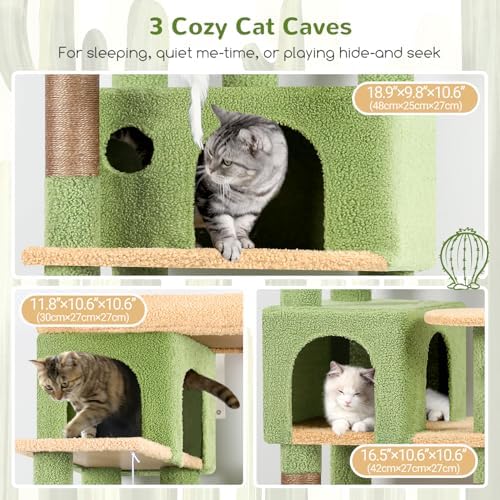 Globlazer F66 Cactus Corner Cat Tree, 66in Multi-Level Climbing Tower - Image 4