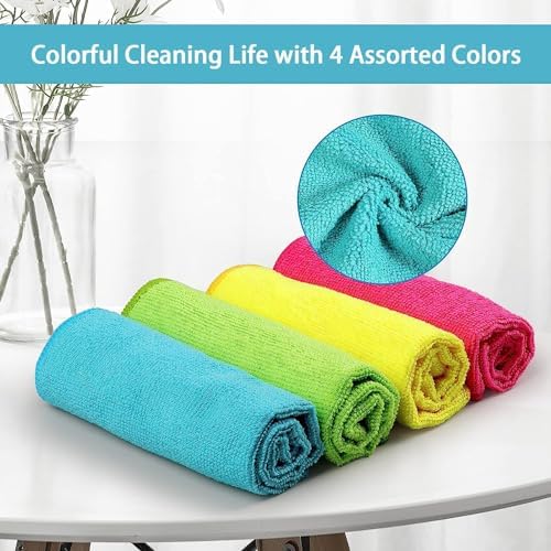 HOMEXCEL 400PK Microfiber Cleaning Cloth, Cleaning Rag - Image 3