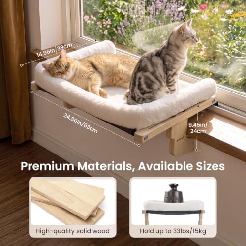 Pecute Cat Windowsill Perch, Cloud-Soft Cat Bed - Image 3