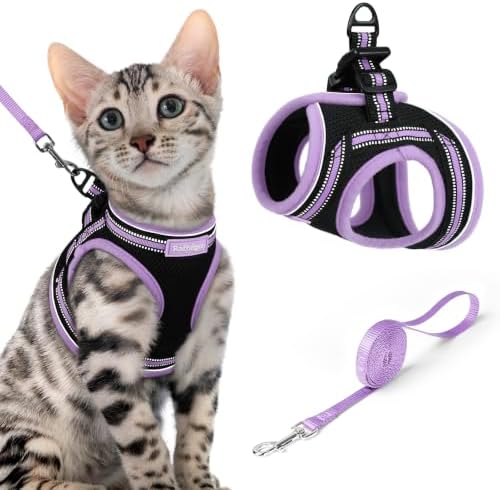 rabbitgoo Cat Harness and Leash Set, Step-in Soft Vest by rabbitgoo