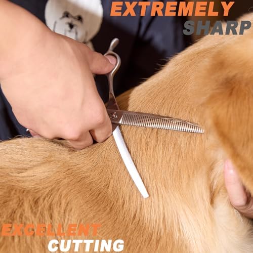 High-end Professional Dog Grooming Curved Thinning Scissors Teeth Blending - Image 5