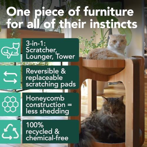 Necoichi Cat Scratcher Tower for Indoor Cats - Image 2