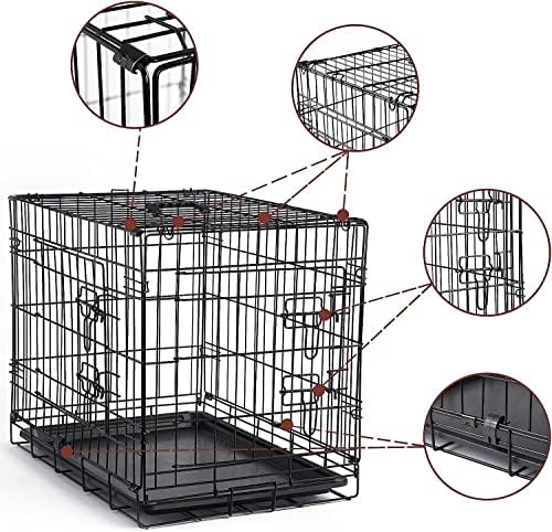 DONORO Dog Crates for Medium Large Size Dogs Indoor Double Door Dog Kennels & - Image 3