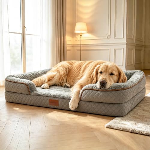 Large Dog Sofa Bed with Reusable Potty Pad by FollowUs