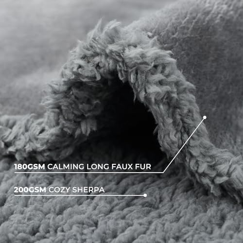 Luciphia Waterproof Bed Blanket Washable, Soft Sherpa Fleece Puppy Reversible - Image 4