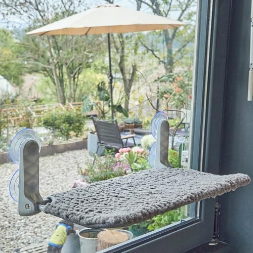 AIWIKIDE Cat Window Perch, Easy Install Bracket, Portable Wall Hammock - Image 2