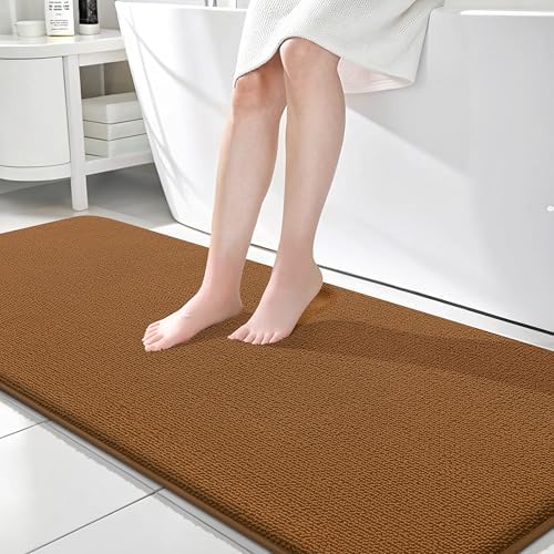 OLANLY Memory Foam Bathroom Runner Rugs 70x24, Absorbent Long Mat by OLANLY