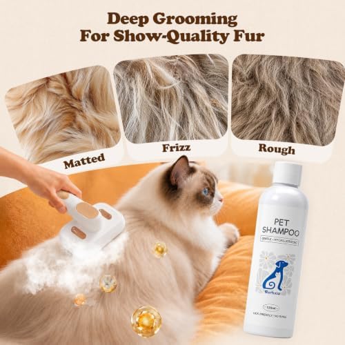Rorhxia Cat & Dog Steam Brush for Shedding Deshedding - Image 4