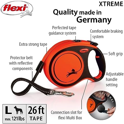 FLEXI® Xtreme Tape Retractable Dog Leash, 26 ft - Image 2